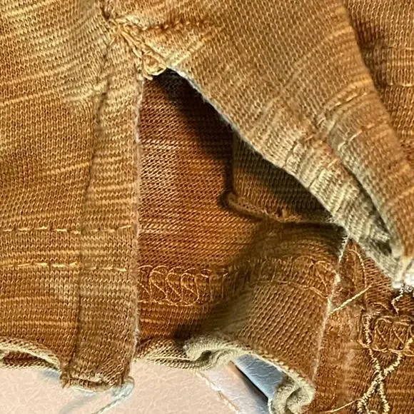 Free People Hand Me Down Moss Embroidered Collar Top M/L - Picture 6 of 13